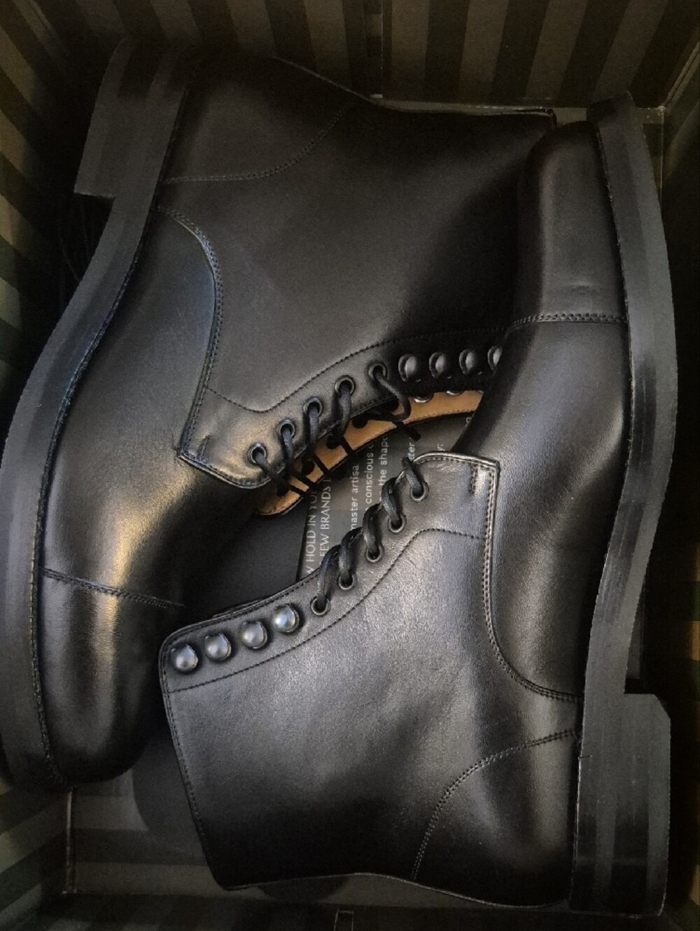 Beckett Simonon Black Leather Cap-Toe Ankle Boot - Picture 6 of 11